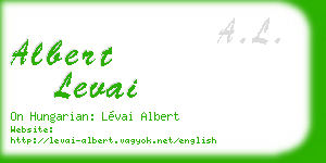 albert levai business card