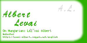 albert levai business card